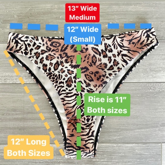 🐆 Animal Print Ribbed Bikini NWT - Picture 9 of 10